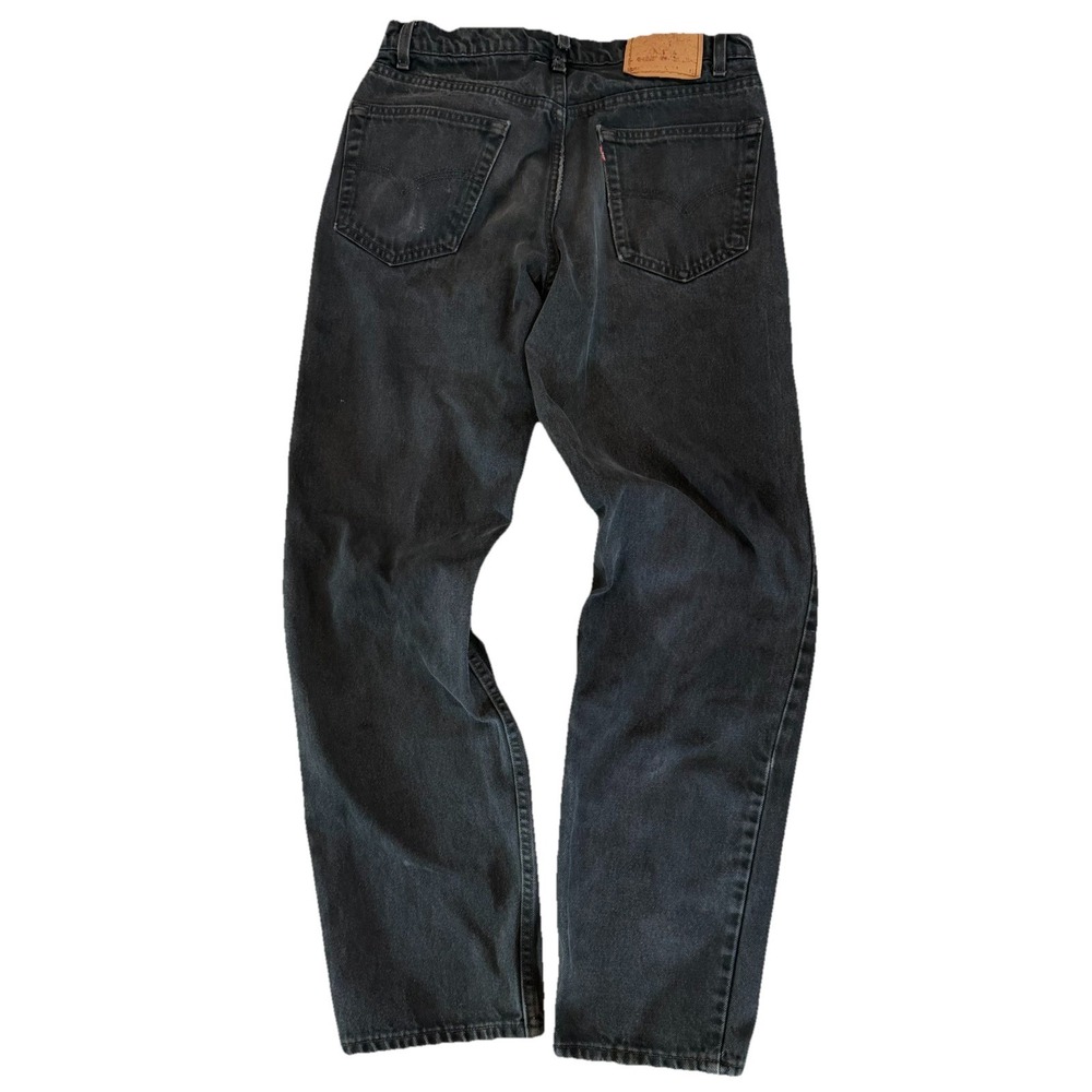 Vintage Levis 550 Jeans Mens 34x32 Black Denim Faded Straight Leg USA Made 90s